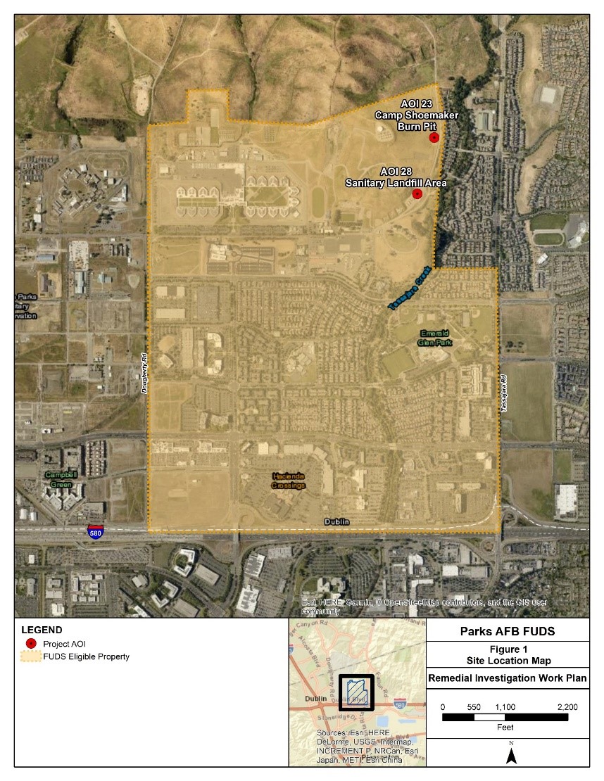 Project Location Map - Former Parks Air Force Base